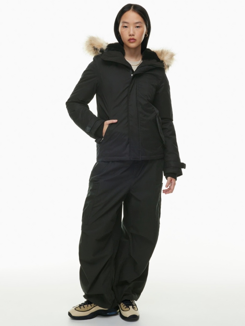 ARITZIA Tna Black Short Parka Size XL